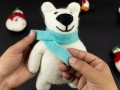 11cm Cute Christmas Felt Polar Bear
