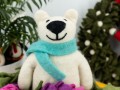 11cm Cute Christmas Felt Polar Bear
