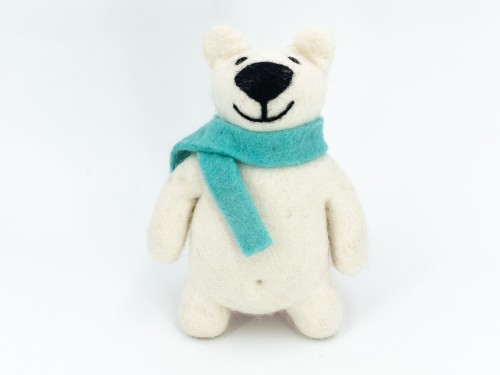 11cm Cute Christmas Felt Polar Bear