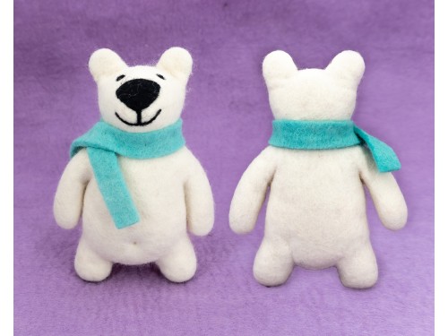 11cm Cute Christmas Felt Polar Bear
