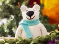 11cm Cute Christmas Felt Polar Bear