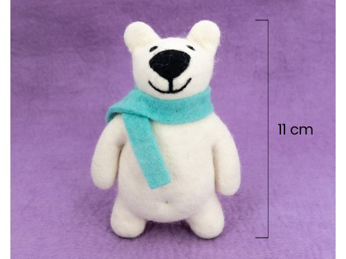 11cm Cute Christmas Felt Polar Bear