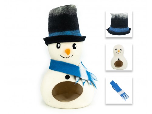 Snowman Felt Cat Cave
