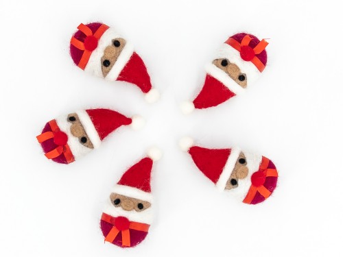 Felt Santa Head with Ribbon