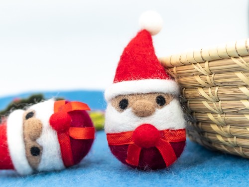 Felt Santa Head with Ribbon