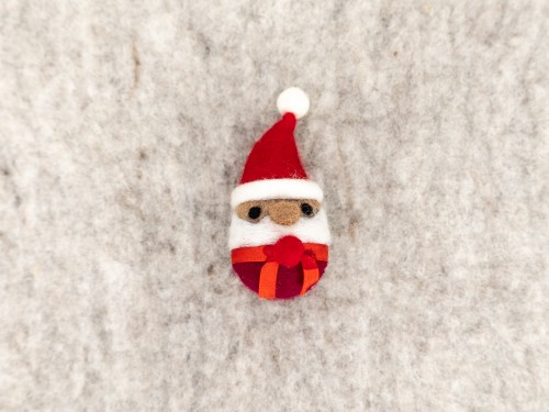Felt Santa Head with Ribbon