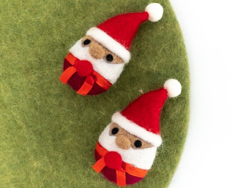 Felt Santa Head with Ribbon