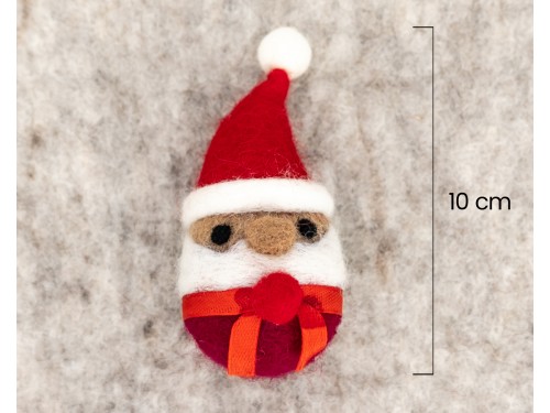 Felt Santa Head with Ribbon