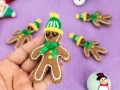 Farmhouse Christmas Felt Gingerbread Men