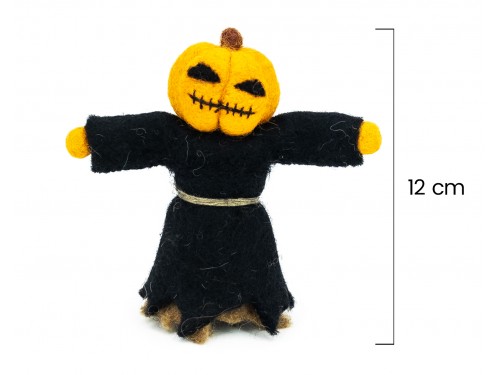 12cm Felt Pumpkin Head Scarecrow