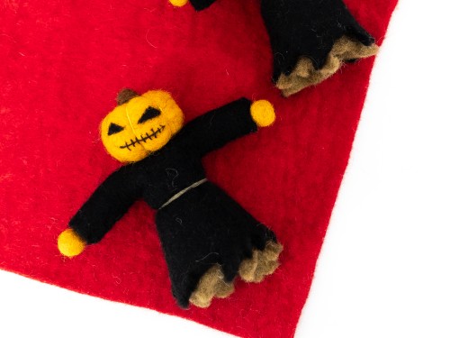 12cm Felt Pumpkin Head Scarecrow