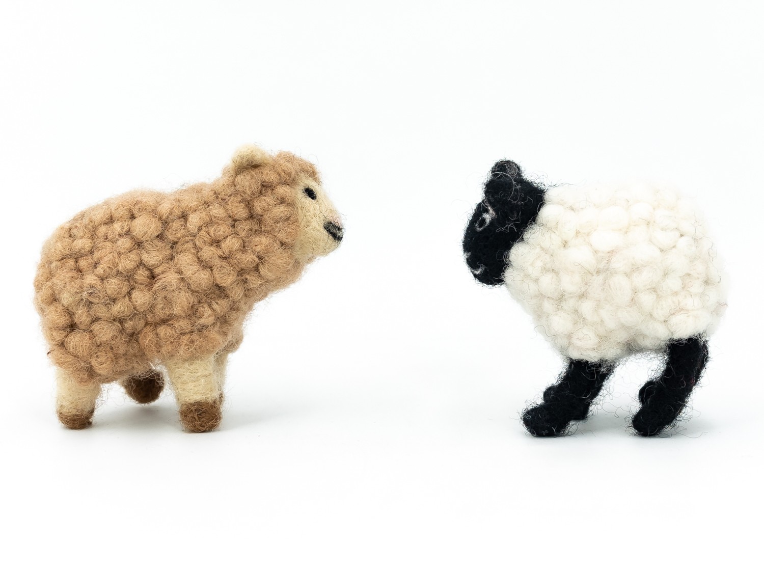 8cm Handmade Needle Felted Sheep | Felt and Yarn