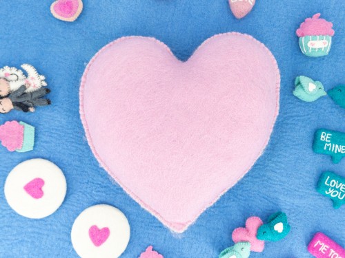 37cm Felted Valentine Heart