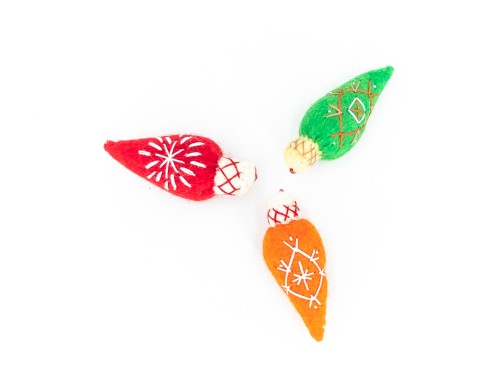 Felt Christmas Light Bulb