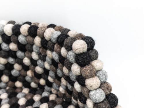 Pebble Beach Handcrafted Felt Pom Pom Dog Bed