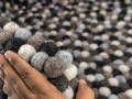Pebble Beach Handcrafted Felt Pom Pom Dog Bed