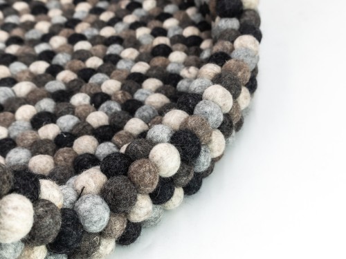 Pebble Beach Handcrafted Felt Pom Pom Dog Bed
