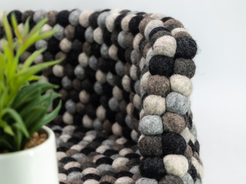 Pebble Beach Handcrafted Felt Pom Pom Dog Bed