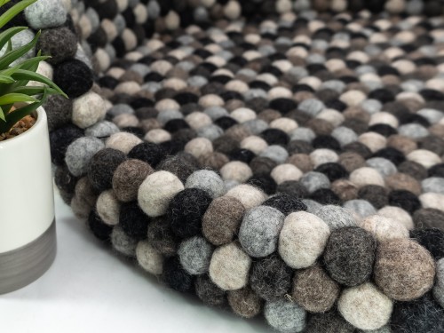 Pebble Beach Handcrafted Felt Pom Pom Dog Bed
