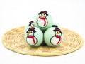 Wool Felt Ball with Snowman Design