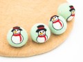Wool Felt Ball with Snowman Design