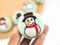 Wool Felt Ball with Snowman Design