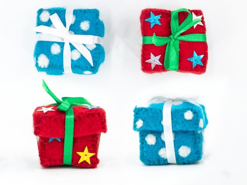 4.5cm Wool Felt Christmas Gift Box