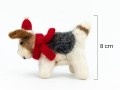 9cm Felt Dog Santa Hat with Red Scarf
