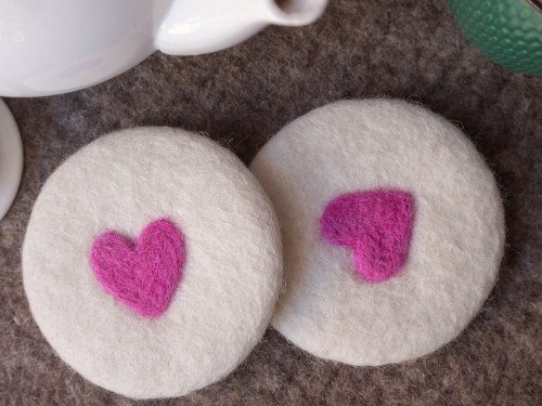 10cm Valentine Coaster with Heart