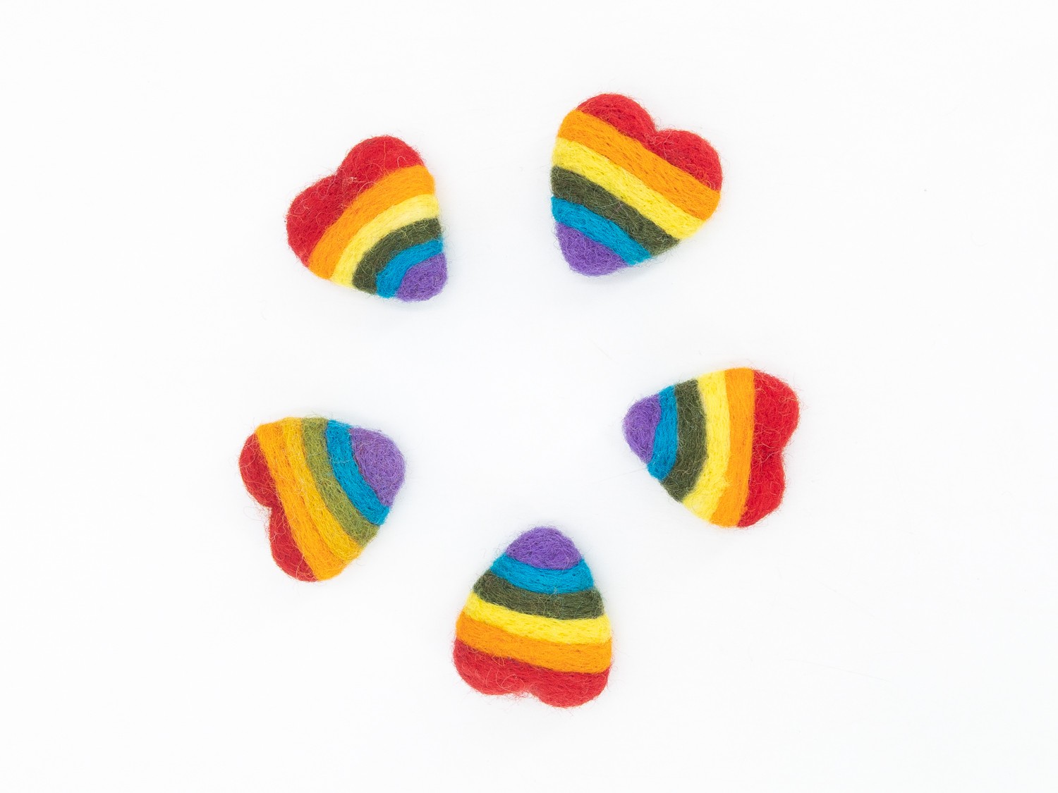 4-5cm Multicolor Felt Heart