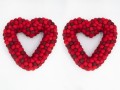 30cm Red Heart Wreath