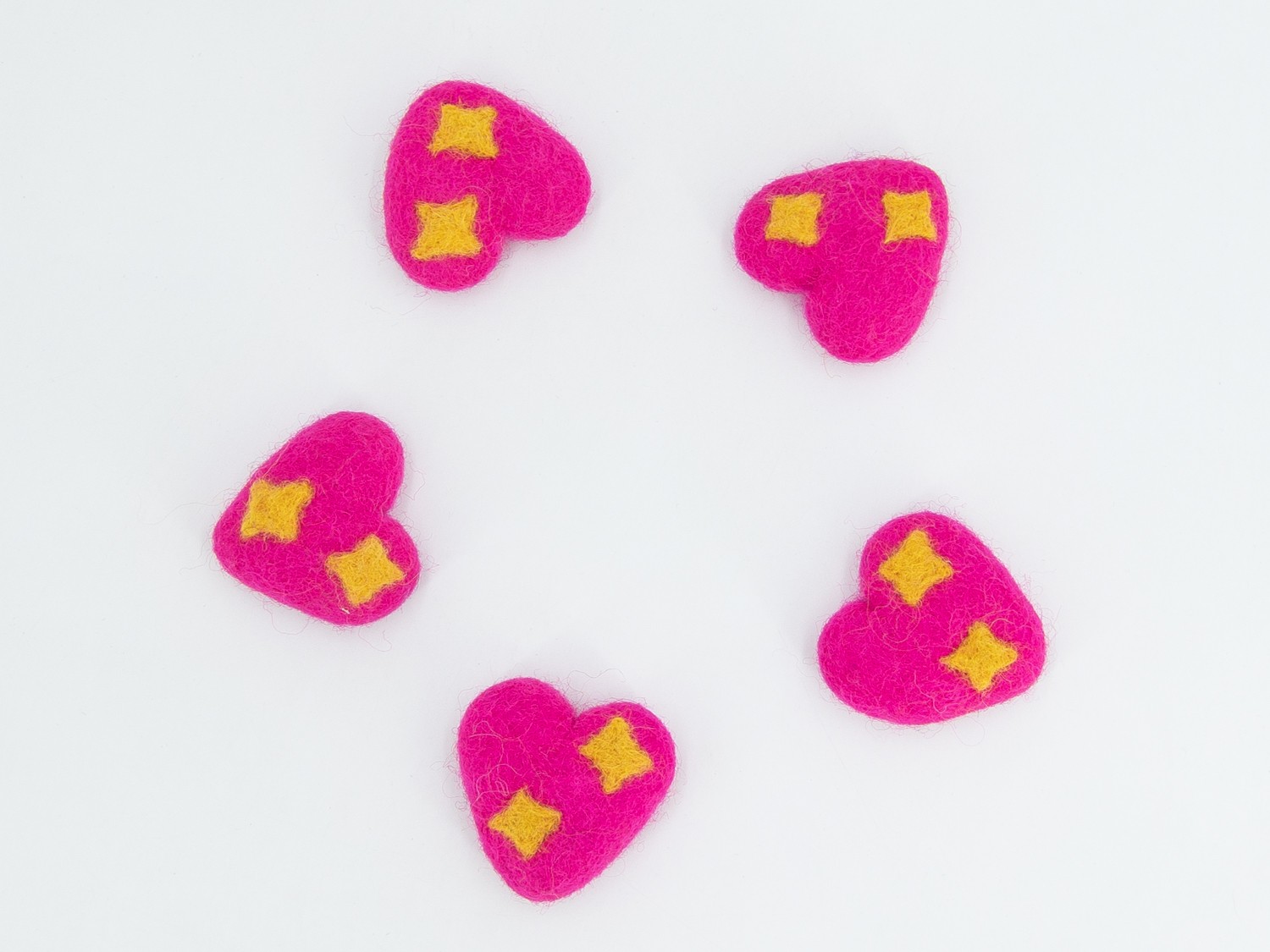 5cm Felted Pink Heart