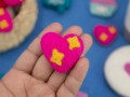 5cm Felted Pink Heart