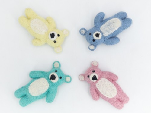 12cm Fluffy Felt Teddy Bear