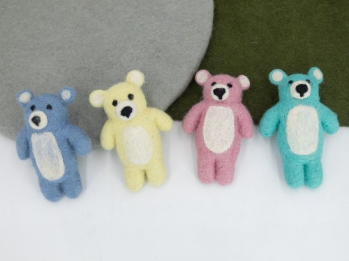 12cm Fluffy Felt Teddy Bear