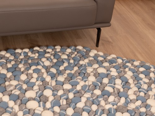 Blue Cloud Pebble Rug