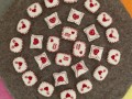 4cm Cute Felted Valentines Love Notes