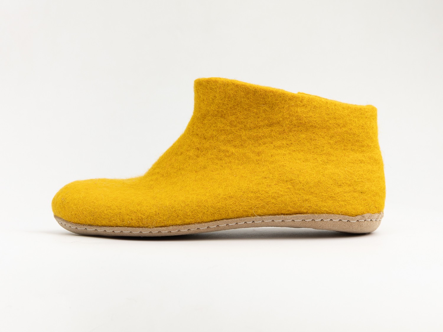 100% Wool Yellow Felt Boot