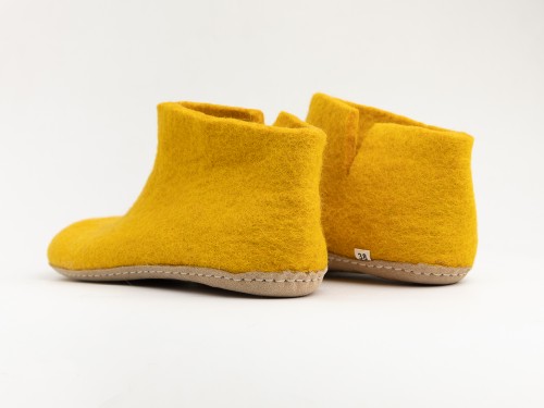 100% Wool Yellow Felt Boot
