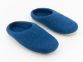 Blue Handmade Wool Felted Slippers