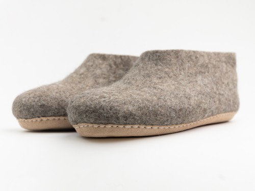 Natural felt ankle boots - Felt and Yarn