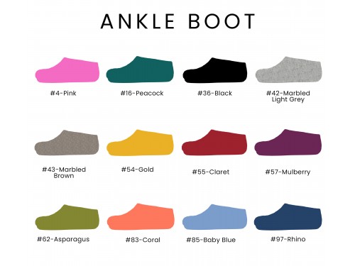 Blue Wool Felt Ankle Shoes