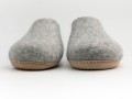 Grey Handmade Wool Felt Ankle Boot