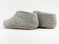 Grey Handmade Wool Felt Ankle Boot