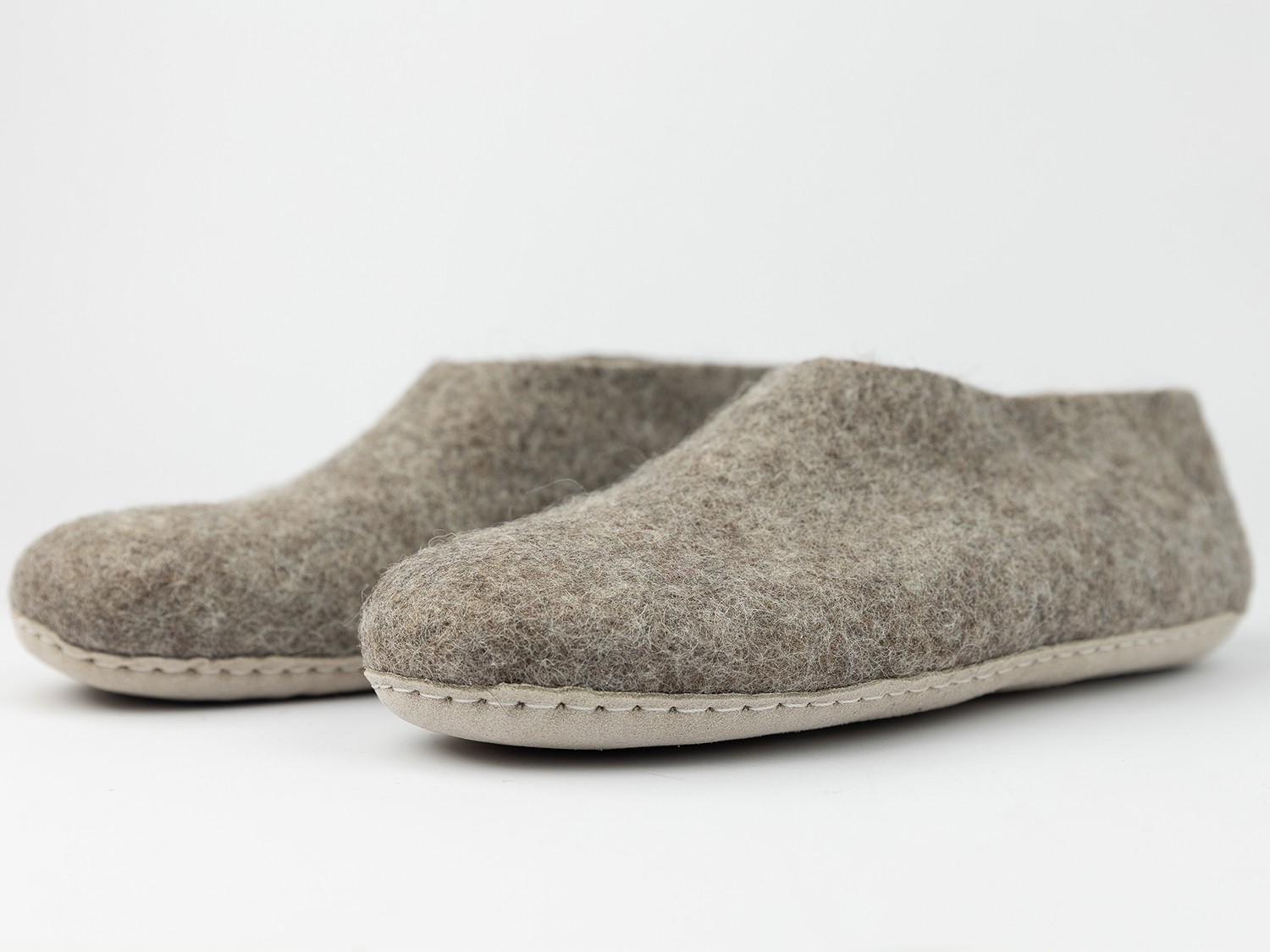 Marbled Grey Handmade Wool Felt Ankle Boot