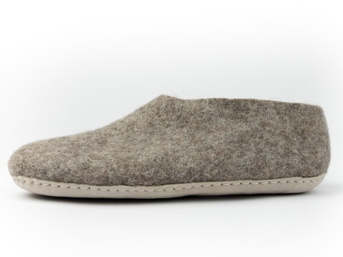 Marbled Grey Handmade Wool Felt Ankle Boot