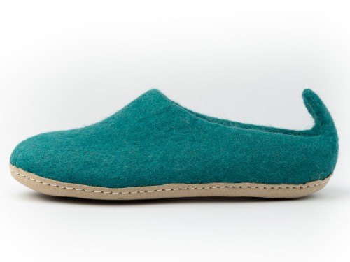 Cyan Comfy Foot Wear with Tail