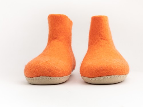 Orange Felt Boots