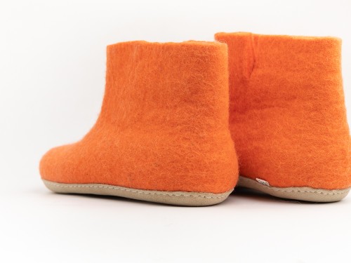 Orange Felt Boots