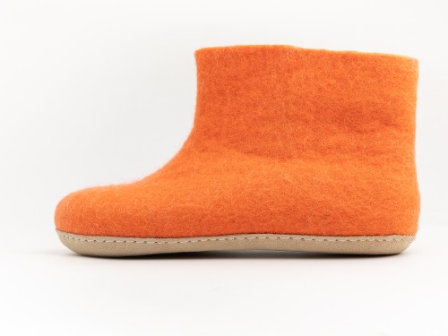 Orange Felt Boots